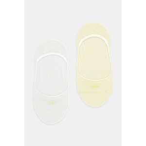 Čarape Calvin Klein 2-pack za žene, boja: žuta, 701218767