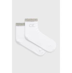 Čarape Calvin Klein za žene, boja: bijela, 701218782