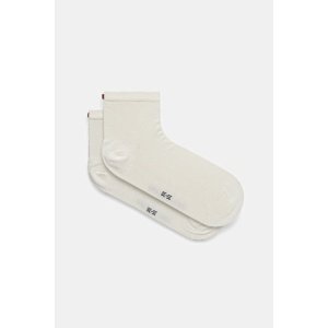 Čarape Tommy Hilfiger 2-pack za žene, boja: bež, 373001001