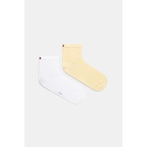Čarape Tommy Hilfiger 2-pack za žene, boja: žuta, 373001001