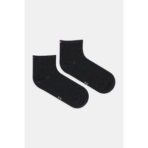 Čarape Tommy Hilfiger 2-pack za žene, boja: crna, 373001001