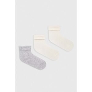 Čarapice za bebe United Colors of Benetton 3-pack boja: bež