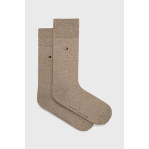 Čarape Tommy Hilfiger 2-pack za muškarce, boja: bež, 371111