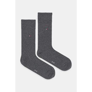 Čarape Tommy Hilfiger 2-pack za muškarce, boja: siva, 371111