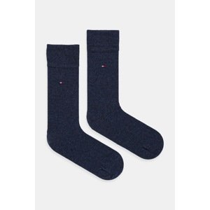 Čarape Tommy Hilfiger 2-pack za muškarce, boja: tamno plava, 371111.