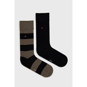Čarape Tommy Hilfiger za muškarce, boja: zelena, 342021001