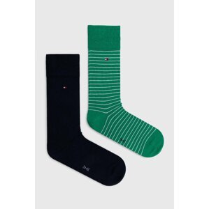 Čarape Tommy Hilfiger 2-pack boja: zelena, 100001496