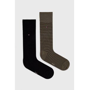 Čarape Tommy Hilfiger 2-pack boja: zelena, 100001496