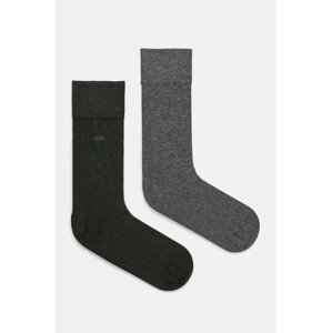 Čarape Calvin Klein 2-pack za muškarce, boja: zelena