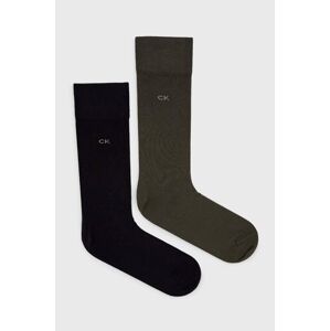 Čarape Calvin Klein 2-pack za muškarce, boja: zelena, 701218631
