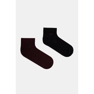 Čarape Calvin Klein 2-pack za muškarce, boja: bordo