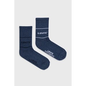 Čarape Levi's (2-pack) za muškarce, boja: tamno plava