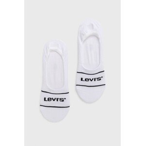 Čarape Levi's (2-pack) za muškarce, boja: bijela, 37157.0738-white
