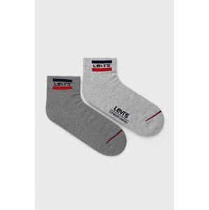Čarape Levi's za muškarce, boja: siva