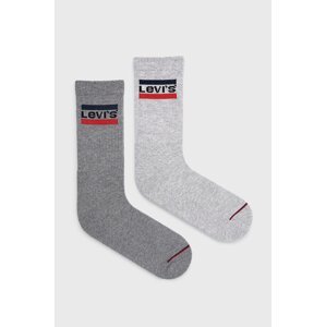 Čarape Levi's za muškarce, boja: siva