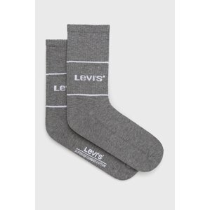 Čarape Levi's boja: siva