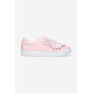 Dječje kožne tenisice Kenzo Kids K59039 boja: ružičasta