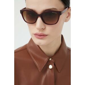Sunčane naočale Armani Exchange za žene, boja: smeđa