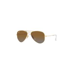 Dječje sunčane naočale Ray-Ban Junior Aviator boja: smeđa, 0RJ9506S-Polarized