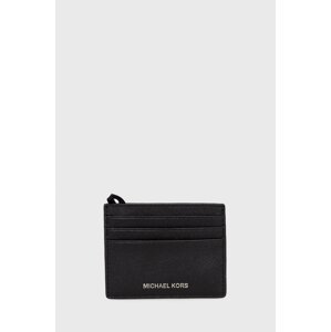 Kožni etui za kartice Michael Kors za muškarce, boja: crna