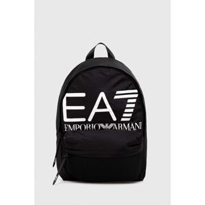 Ruksak EA7 Emporio Armani boja: crna, veliki, s tiskom