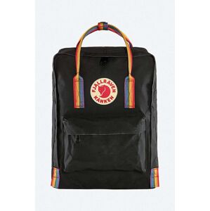 Ruksak Fjallraven Kanken Rainbow boja: crna, veliki, s aplikacijom, F23620.550.907-550