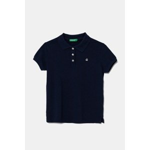 Dječja polo majica United Colors of Benetton boja: bijela, bez uzorka, 3WG9C300O