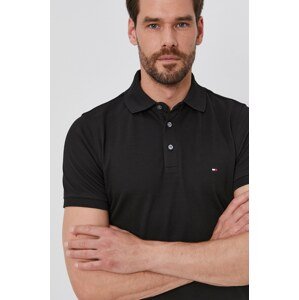 Polo majica Tommy Hilfiger za muškarce, boja: crna, MW0MW17771