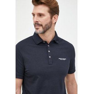 Pamučna polo majica Armani Exchange boja: tamno plava, s tiskom, 8NZF80 Z8H4Z NOS