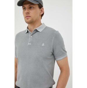 Polo majica Marc O'Polo za muškarce, boja: siva, glatki model, B21249653190
