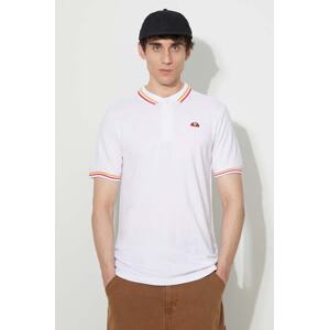 Pamučna polo majica Ellesse boja: bijela, glatki model, SHR18077-WHITE