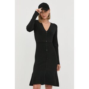 Haljina Karl Lagerfeld boja: crna, mini, ravna