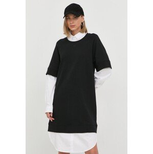 Pamučna haljina Karl Lagerfeld mini, ravna