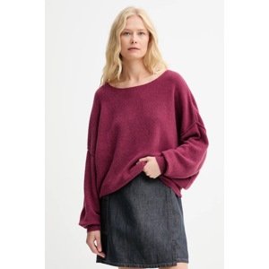 Pulover s dodatkom vune American Vintage PULL ML COL BATEAU boja: ružičasta, lagane, DAM225