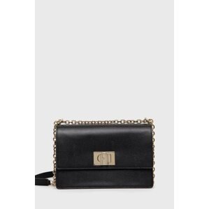 Kožna torba Furla boja: crna