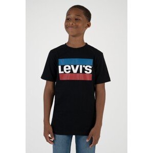 Dječja majica kratkih rukava Levi's boja: crna