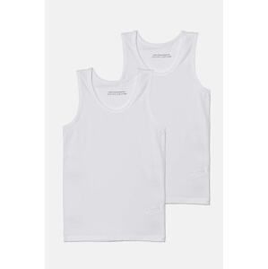 Dječja majica kratkih rukava United Colors of Benetton 2-pack boja: bijela, bez uzorka