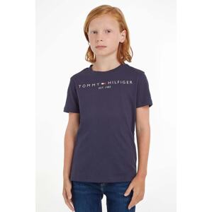 Dječja pamučna majica kratkih rukava Tommy Hilfiger boja: tamno plava, s tiskom, KS0KS00210