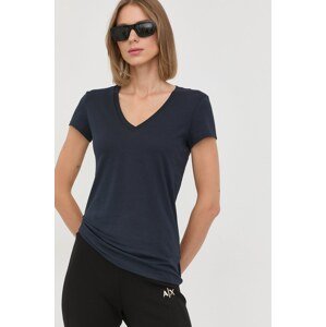 Pamučna majica Armani Exchange boja: tamno plava, 8NYTDH YJ16Z NOS