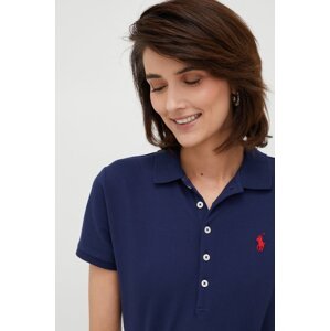 Polo majica Polo Ralph Lauren za žene, boja: tamno plava, s ovratnikom, 211870245002