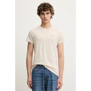Pamučna majica Tommy Jeans boja: bijela, bez uzorka, DM0DM04411