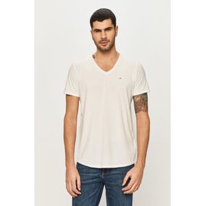 Majica kratkih rukava Tommy Jeans za muškarce, boja: bijela, melanž, DM0DM09587