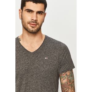 Majica kratkih rukava Tommy Jeans za muškarce, boja: siva, melanž, DM0DM09587