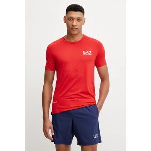 Majica kratkih rukava EA7 Emporio Armani za muškarce, boja: crna, bez uzorka