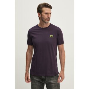 Pamučna majica Alpha Industries Backprint T boja: ljubičasta, s tiskom