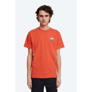 Pamučna majica Wood Wood Boris x Fila boja: narančasta, s tiskom, 688383.B026-ORANGE