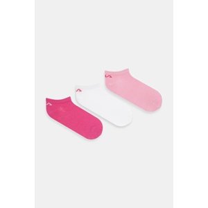 Čarape Fila 3-pack za žene, boja: ružičasta