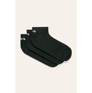 Čarape Fila 3-pack za žene, boja: crna