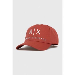 Pamučna kapa Armani Exchange boja: narančasta, s aplikacijom, 954039 CC513 NOS