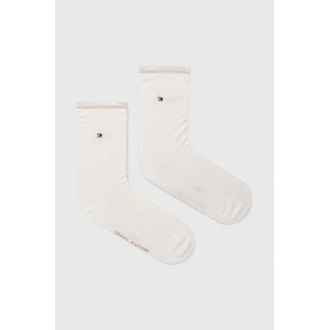 Čarape Tommy Hilfiger 2-pack za žene, boja: bijela, 371221, 371221.